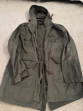 Women’s  Olive Hooded Field Jacket